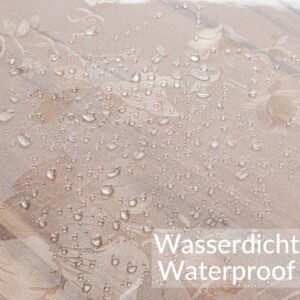 Tischfolie transparent Tischdecke Tischschutzfolie durchsichtig 1,5mm Tischschutz mit Motiv Blumen bedruckt