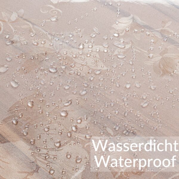 Tischfolie transparent Tischdecke Tischschutzfolie durchsichtig 1,5mm Tischschutz mit Motiv Blumen bedruckt