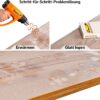 Tischfolie transparent Tischdecke Tischschutzfolie durchsichtig 1,5mm Tischschutz mit Motiv Blumen bedruckt