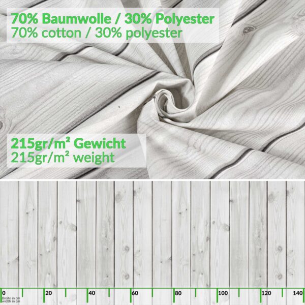 Stoff Tischdecke abwaschbar Tischwäsche Textil Tischtuch Baumwolle Polyester Holz Grau Outdoor Tischdecke Gartentischdecke