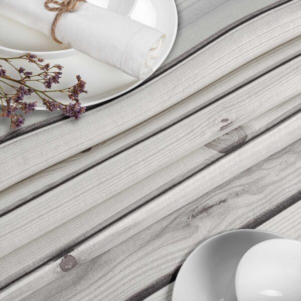 Stoff Tischdecke abwaschbar Tischwäsche Textil Tischtuch Baumwolle Polyester Holz Grau Outdoor Tischdecke Gartentischdecke