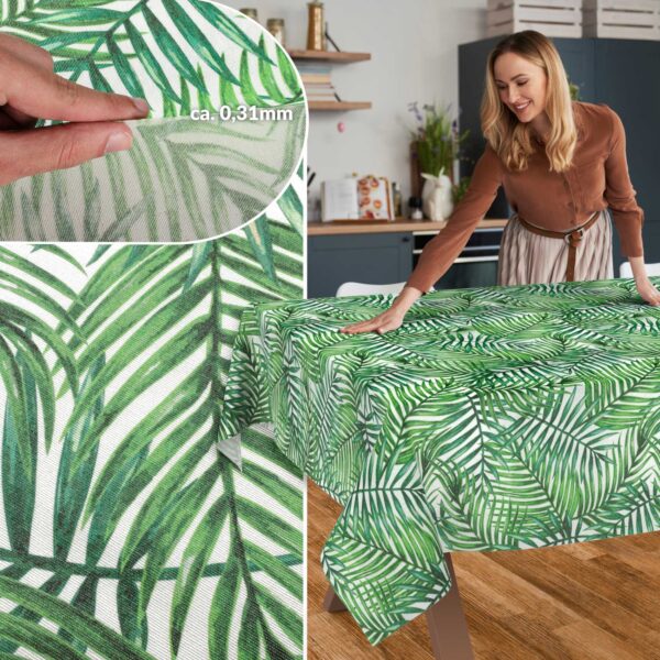 Stoff Tischdecke abwaschbar Tischwäsche Textil Tischtuch Baumwolle Polyester Tropik Outdoor Tischdecke Gartentischdecke