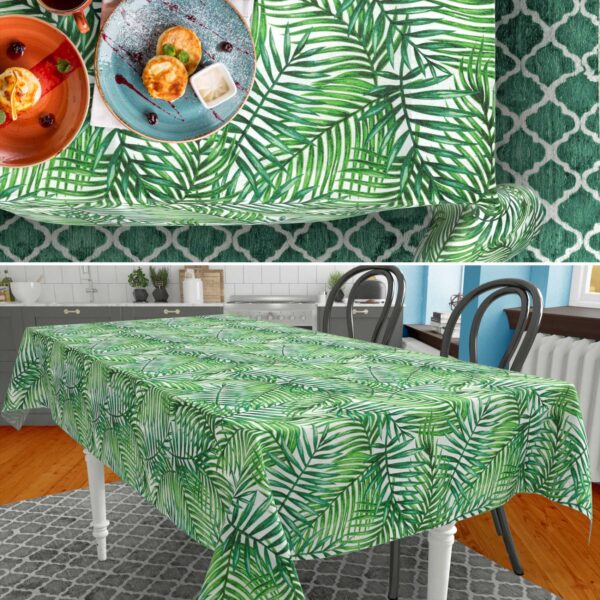 Stoff Tischdecke abwaschbar Tischwäsche Textil Tischtuch Baumwolle Polyester Tropik Outdoor Tischdecke Gartentischdecke