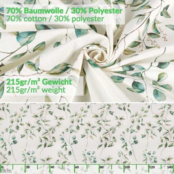 Stoff Tischdecke abwaschbar Tischwäsche Textil Tischtuch Baumwolle Polyester Botanika Outdoor Tischdecke Gartentischdecke