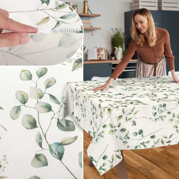 Stoff Tischdecke abwaschbar Tischwäsche Textil Tischtuch Baumwolle Polyester Botanika Outdoor Tischdecke Gartentischdecke