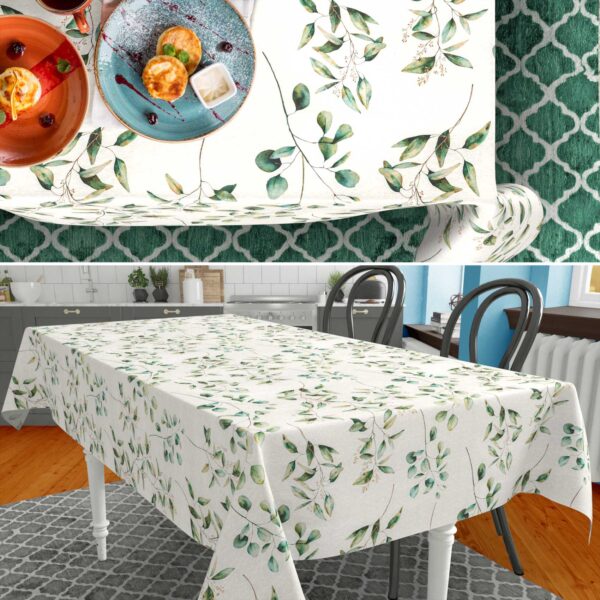 Stoff Tischdecke abwaschbar Tischwäsche Textil Tischtuch Baumwolle Polyester Botanika Outdoor Tischdecke Gartentischdecke