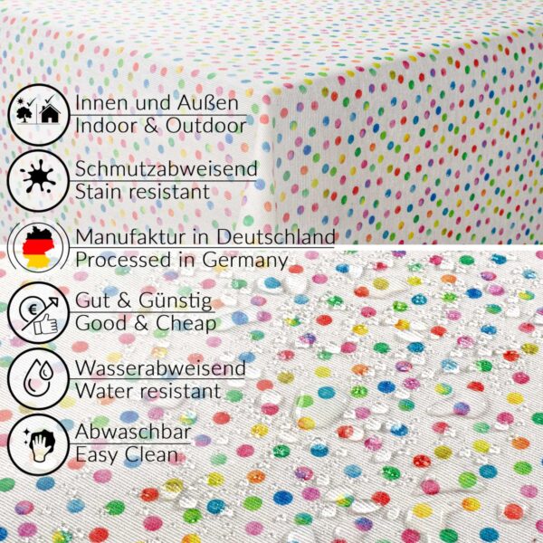 Stoff Tischdecke abwaschbar Tischwäsche Textil Tischtuch Baumwolle Polyester Mimi Outdoor Tischdecke Gartentischdecke