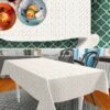 Stoff Tischdecke abwaschbar Tischwäsche Textil Tischtuch Baumwolle Polyester Mimi Outdoor Tischdecke Gartentischdecke