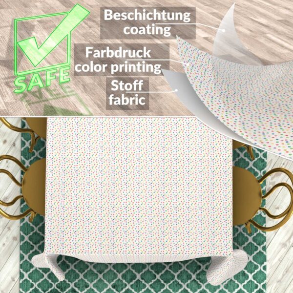 Stoff Tischdecke abwaschbar Tischwäsche Textil Tischtuch Baumwolle Polyester Mimi Outdoor Tischdecke Gartentischdecke