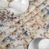Stoff Tischdecke abwaschbar Tischwäsche Textil Tischtuch Baumwolle Polyester Holzmosaik Outdoor Tischdecke Gartentischdecke