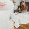 Stoff Tischdecke abwaschbar Tischwäsche Textil Tischtuch Baumwolle Polyester Japondi Grau Outdoor Tischdecke Gartentischdecke