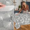Stoff Tischdecke abwaschbar Tischwäsche Textil Tischtuch Baumwolle Polyester Pusteblume Outdoor Tischdecke Gartentischdecke