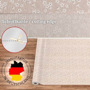 Stoff Tischdecke abwaschbar Tischwäsche Textil Tischtuch Baumwolle Polyester Violen Beige Outdoor Tischdecke Gartentischdecke
