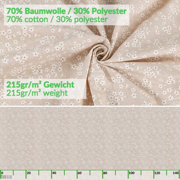Stoff Tischdecke abwaschbar Tischwäsche Textil Tischtuch Baumwolle Polyester Violen Beige Outdoor Tischdecke Gartentischdecke