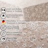 Stoff Tischdecke abwaschbar Tischwäsche Textil Tischtuch Baumwolle Polyester Violen Beige Outdoor Tischdecke Gartentischdecke