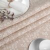 Stoff Tischdecke abwaschbar Tischwäsche Textil Tischtuch Baumwolle Polyester Violen Beige Outdoor Tischdecke Gartentischdecke