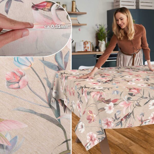 Stoff Tischdecke abwaschbar Tischwäsche Textil Tischtuch Baumwolle Polyester Kalibri Outdoor Tischdecke Gartentischdecke