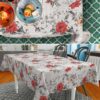 Stoff Tischdecke abwaschbar Tischwäsche Textil Tischtuch Baumwolle Polyester Flora Outdoor Tischdecke Gartentischdecke