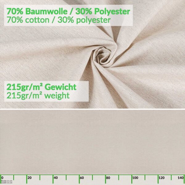 Stoff Tischdecke abwaschbar Tischwäsche Textil Tischtuch Baumwolle Polyester Beige Grau Outdoor Tischdecke Gartentischdecke