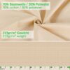 Stoff Tischdecke abwaschbar Tischwäsche Textil Tischtuch Baumwolle Polyester Beige Outdoor Tischdecke Gartentischdecke