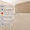 Stoff Tischdecke abwaschbar Tischwäsche Textil Tischtuch Baumwolle Polyester Beige Outdoor Tischdecke Gartentischdecke