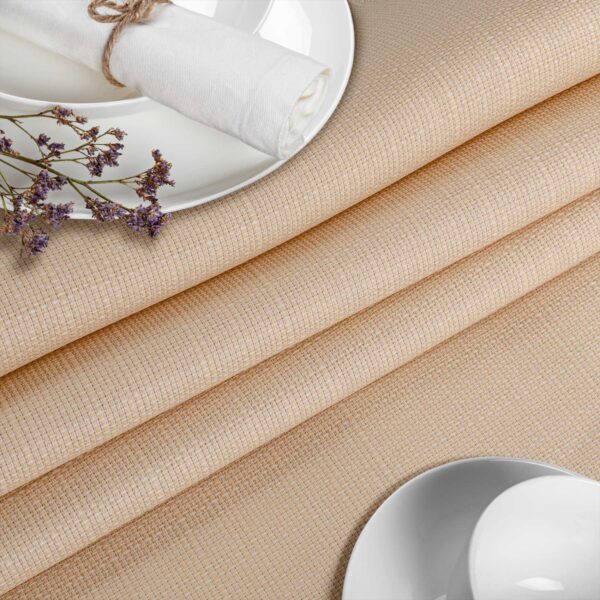 Stoff Tischdecke abwaschbar Tischwäsche Textil Tischtuch Baumwolle Polyester Beige Outdoor Tischdecke Gartentischdecke