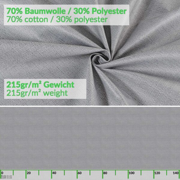 Stoff Tischdecke abwaschbar Tischwäsche Textil Tischtuch Baumwolle Polyester Dunkelgrau Outdoor Tischdecke Gartentischdecke