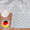 Stoff Tischdecke Tischwäsche Textil Tischtuch Baumwolle Polyester Jacquard Ornamente Meterware Premium Barock Grau Outdoor Tischdecke Gartentischdecke