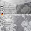 Stoff Tischdecke Tischwäsche Textil Tischtuch Baumwolle Polyester Jacquard Ornamente Meterware Premium Barock Grau Outdoor Tischdecke Gartentischdecke