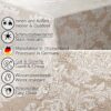 Stoff Tischdecke Tischwäsche Textil Tischtuch Baumwolle Polyester Jacquard Ornamente Meterware Premium Barock Beige Outdoor Tischdecke Gartentischdecke