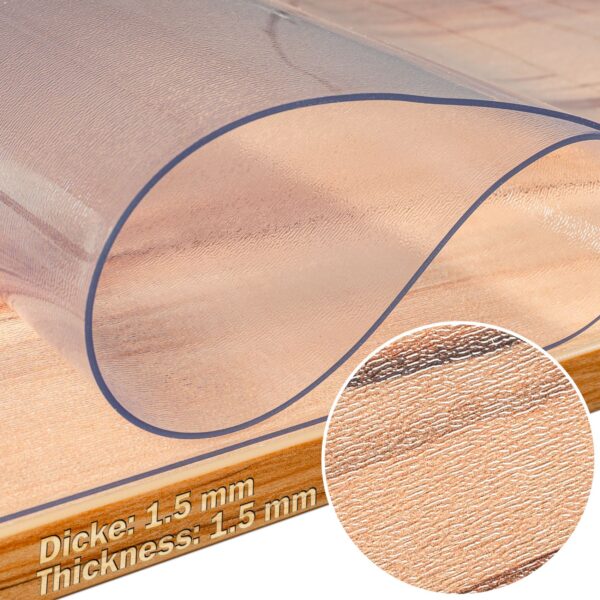 Tischschutzfolie transparent Tischfolie matt 1,5mm dick Tischschutz feinmattiert