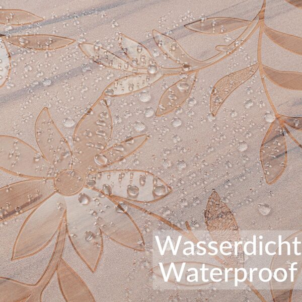 Tischfolie transparent Tischdecke Tischschutzfolie durchsichtig 1,5mm Tischschutz mit Motiv Blume bedruckt
