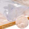 Tischfolie transparent Tischdecke Tischschutzfolie durchsichtig 1,5mm Tischschutz mit Motiv Blume bedruckt