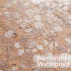 Tischfolie transparent Tischdecke Tischschutzfolie durchsichtig 1,5mm Tischschutz mit Stein Motiv bedruckt