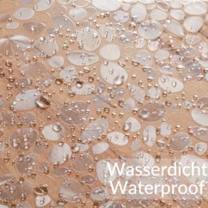 Tischfolie transparent Tischdecke Tischschutzfolie durchsichtig 1,5mm Tischschutz mit Stein Motiv bedruckt