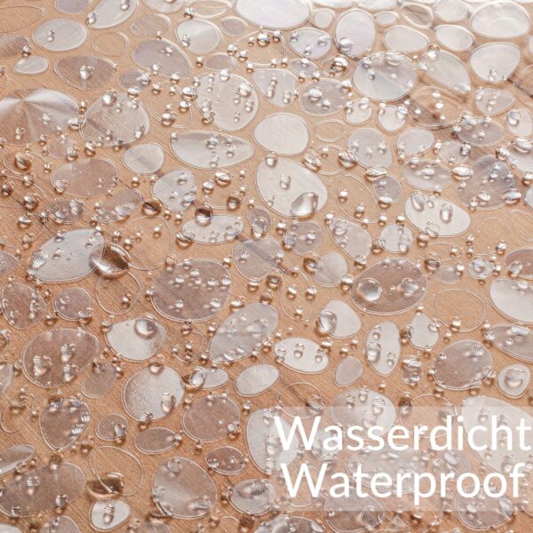 Tischfolie transparent Tischdecke Tischschutzfolie durchsichtig 1,5mm Tischschutz mit Stein Motiv bedruckt