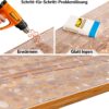 Tischfolie transparent Tischdecke Tischschutzfolie durchsichtig 1,5mm Tischschutz mit Stein Motiv bedruckt