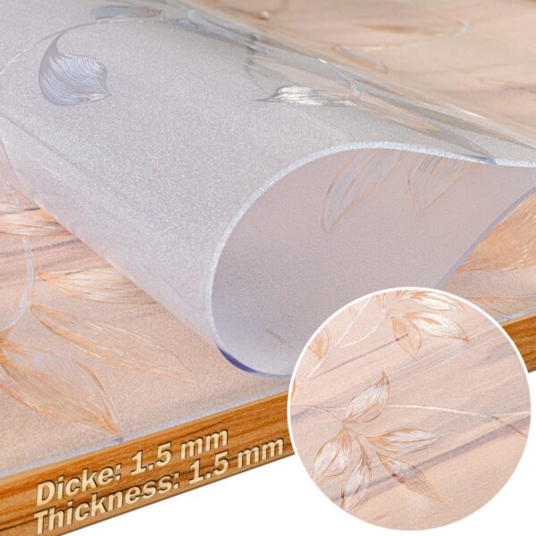 Tischfolie transparent Tischdecke Tischschutzfolie durchsichtig 1,5mm Tischschutz mit Motiv bedruckt