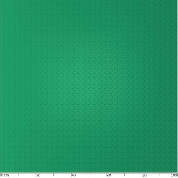 Gummiläufer Antirutsch Premium TPE Geruchsarm Bodenbelag Noppen Muster Grün 3mm Stark 100 cm Breite