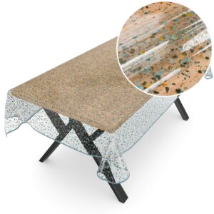 Transparente Tischdecke Vinyl Tischfolie Folie Tischschutzfolie 0,25mm mit Muster Terrazo