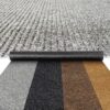 Flurläufer Fahrzeugteppich Schmutzfangmatte Sauberlaufmatte Läufer rutschfest STRIBET Breite 100cm Grau