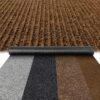 Flurläufer Fahrzeugteppich Schmutzfangmatte Sauberlaufmatte Läufer rutschfest STRIBET Breite 100cm Hellbraun