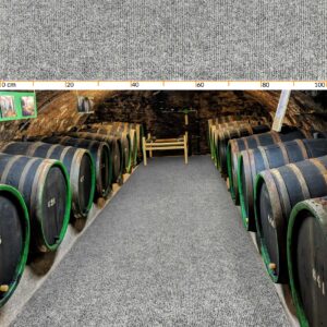 Flurläufer Fahrzeugteppich Schmutzfangmatte Sauberlaufmatte Läufer rutschfest STRIBET Breite 100cm Grau