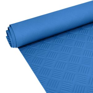 Gummiläufer Antirutsch Premium TPE Geruchsarm Bodenbelag Riffelblechoptik Blau 3mm Stark 100 cm Breite