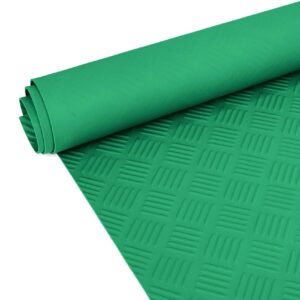 Gummiläufer Antirutsch Premium TPE Geruchsarm Bodenbelag Riffelblechoptik Grün 3mm Stark 100 cm Breite