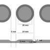 Gummimatte Meterware TPE Gummiläufer Premium Geruchsarm Bodenbelag Noppen Schwarz 3mm 100 cm Breite