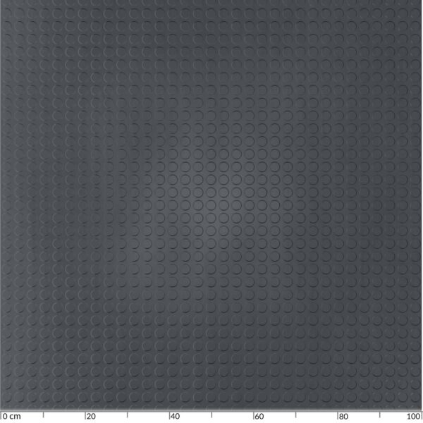 Gummimatte Meterware TPE Gummiläufer Premium Geruchsarm Bodenbelag Noppen Schwarz 3mm 100 cm Breite