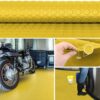 Gummi Gummiläufer Premium TPE Geruchsarm Bodenbelag Noppen Muster Gelb 3mm Stark 100 cm Breite