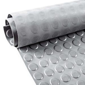 Gummimatte Meterware TPE Noppen Bodenbelag Gummiläufer Geruchsarm Grau 3mm Stark 100 cm Breite