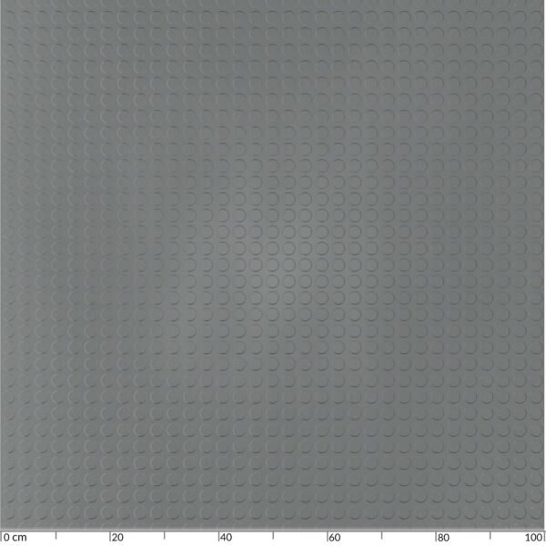 Gummimatte Meterware TPE Noppen Bodenbelag Gummiläufer Geruchsarm Grau 3mm Stark 100 cm Breite